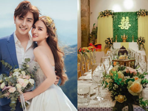 Cô dâu Thu Thủy xinh đẹp rực rỡ, e ấp bên chú rể kém 10 tuổi trong ngày đón dâu-13