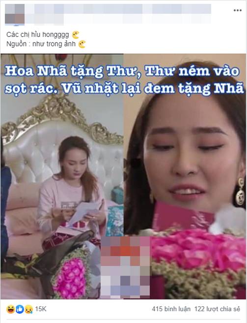 Về nhà đi con: Dân mạng hả hê phát hiện Thư ném hoa Nhã tặng vào sọt rác, Vũ nhặt lên đem tặng lại cho Nhã?-3