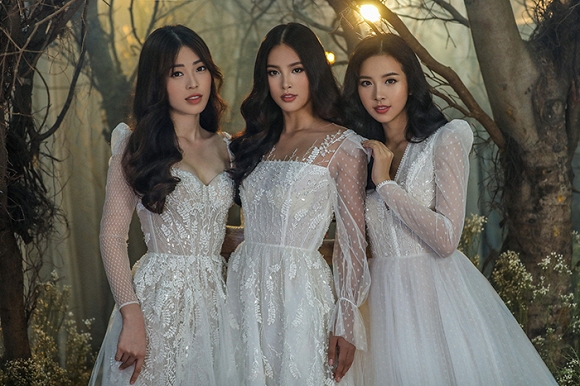 Tiểu Vy - Phương Nga - Thúy An khiến giới mộ điệu rần rần khi diện váy cưới siêu lộng lẫy-9