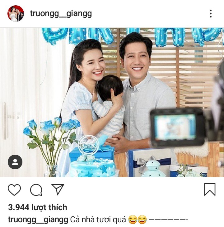 Trường Giang - Nhã Phương khoe ảnh cả gia đình 3 người, lần đầu tiên thừa nhận đã có em bé?-1