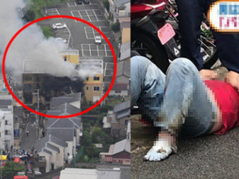 Hãi hùng người đàn ông say rượu châm lửa đốt xe máy ngay ở cây xăng-2