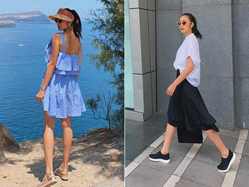 Nhóc tỳ nhà Hà Tăng với style đối lập: Con gái có tủ đồ toàn hồng, con trai chỉ diện đồ đen trắng tối giản-15