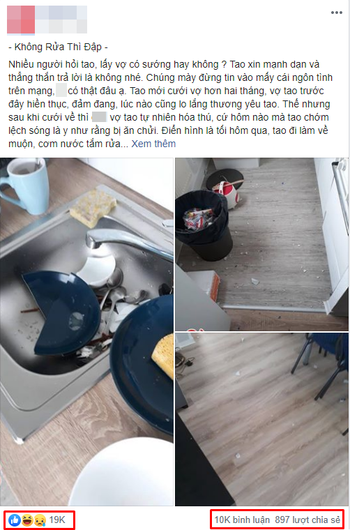Than vãn vì vợ đập hết bát đĩa sau 1 lần quên rửa, chồng trẻ bị dân tình mắng té tát khi phát hiện sự thật-1