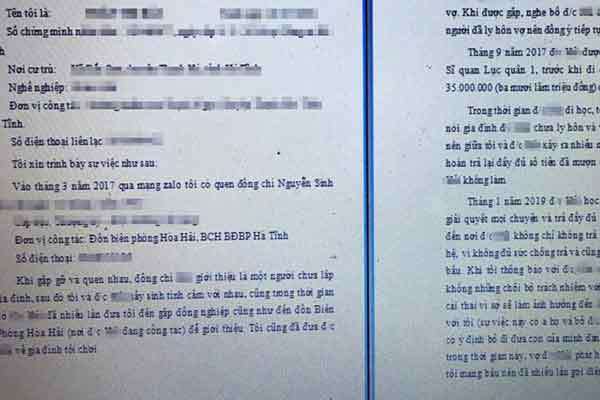 Đại úy biên phòng Hà Tĩnh bị cảnh cáo vì làm cô giáo mầm non có bầu-1