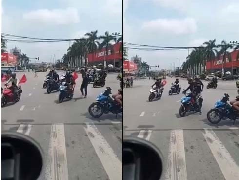 Hải Dương: Nhóm phượt thủ ngang nhiên chặn ngã tư đèn đỏ cho đoàn xe đi như xe ưu tiên khiến cộng đồng mạng phẫn nộ