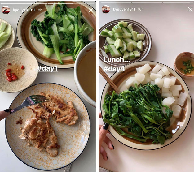 Chuyện giảm cân 70% ăn - 30% tập của sao Việt: Nhã Phương ăn toàn rau xanh, Ngọc Trinh uống nước ép tiêu mỡ-3