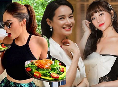 Chuyện giảm cân 70% ăn - 30% tập của sao Việt: Nhã Phương ăn toàn rau xanh, Ngọc Trinh uống nước ép tiêu mỡ