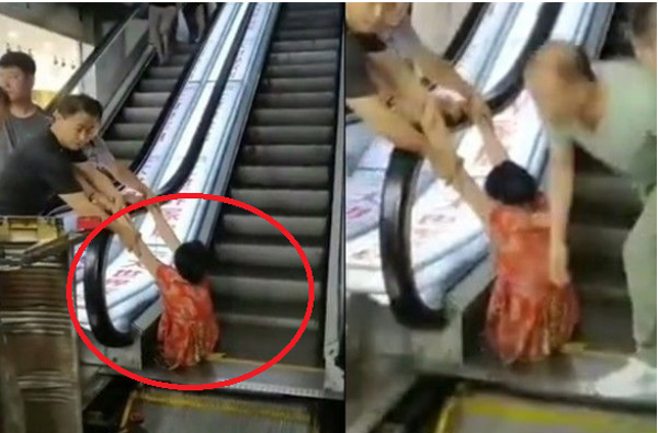 Đi mua sắm, người phụ nữ bị thang cuốn nuốt” trọn 2 chân, nhân chứng kể lại chi tiết sự việc khiến ai cũng rùng mình kinh hãi-1