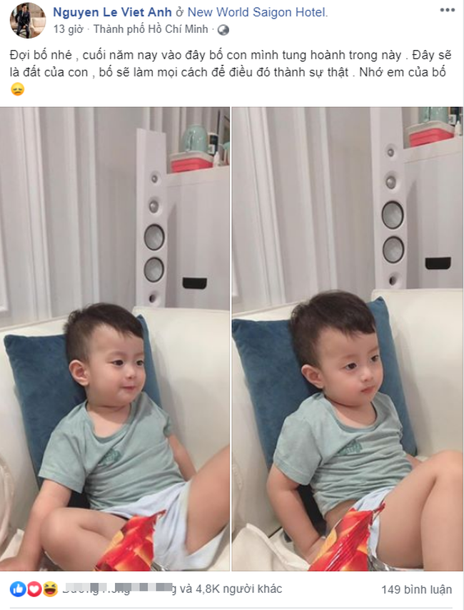 Việt Anh than thở nhớ con trai, nhưng bất ngờ nhất là úp mở chuyện đón bé vào Sài Gòn sinh sống?-1