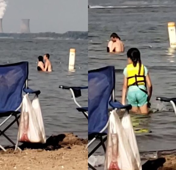 Đang tắm dưới hồ, cặp đôi thản nhiên làm chuyện ấy ngay trước mặt trẻ em-1