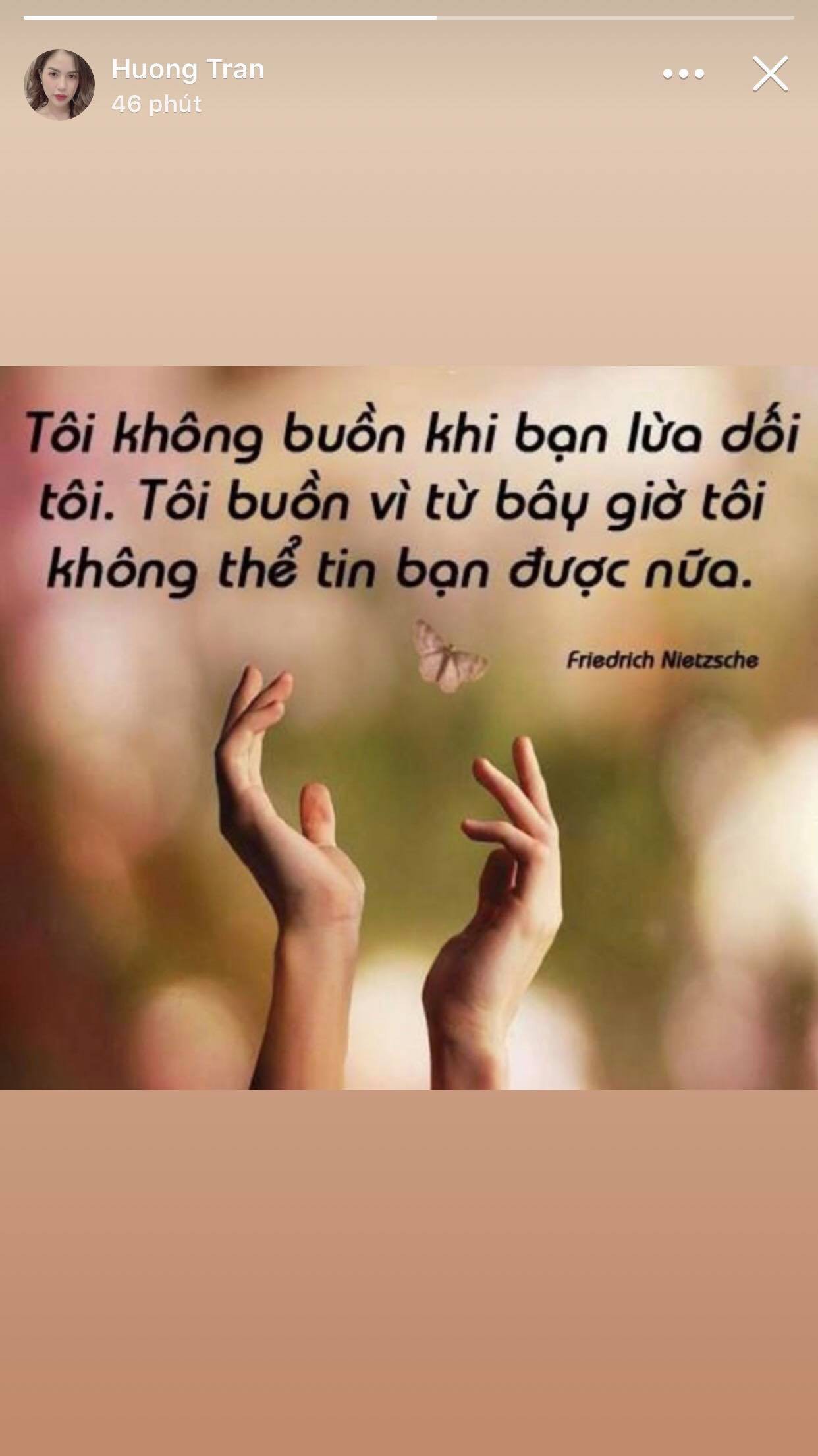 Sau khi xóa dòng trạng thái phẫn nộ, vợ cũ Việt Anh tiếp tục ám chỉ từng bị lừa dối-1