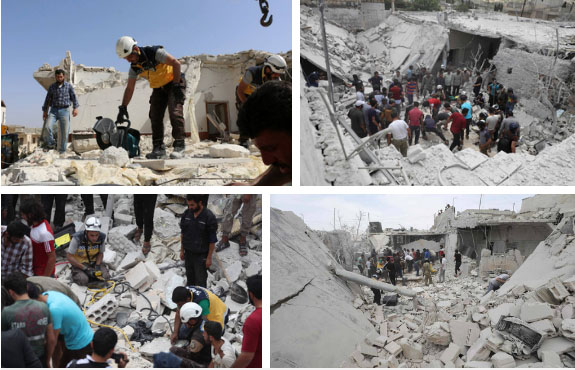 Bức ảnh gây chấn động thế giới: Bé gái 5 tuổi Syria mất mạng khi cố cứu em trong ngôi nhà sập vì trúng tên lửa-4