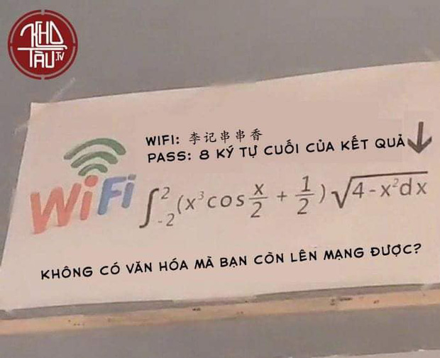 Lại thêm một màn đố pass wifi hack não nhưng ức chế nhất là câu nói: Không có văn hóa thì đừng có lên mạng!-2