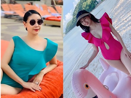 Á hậu Thanh Tú, Hoa hậu Hà Kiều Anh 'thiêu đốt' bãi biển với bikini