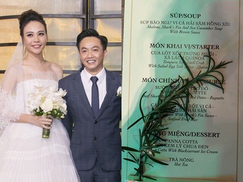 Thực đơn lễ cưới của Cường Đô La - Đàm Thu Trang có món gì?