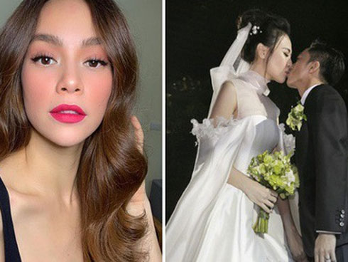 Hậu đám cưới cổ tích, chiếc cằm dài nhọn bất thường của Đàm Thu Trang bỗng dưng chiếm spotlight-6