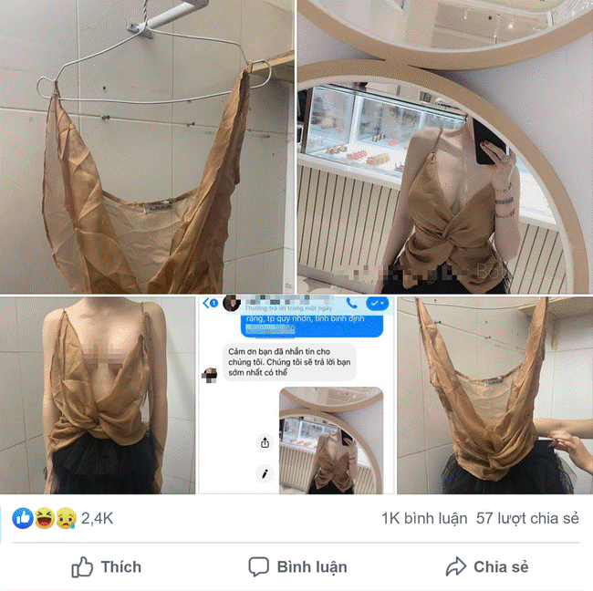Bị tố bán áo 500k nhăn nhúm như giẻ lau, cô nàng hotgirl đang đi chơi bỏ về livestream thử áo và tiết lộ bất ngờ-2