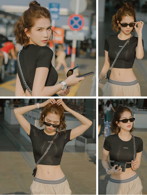 Để tóc bob sấy phồng, Ngọc Trinh tự khuyến mại cho mình vài tuổi và hao hụt không ít độ sành điệu-4