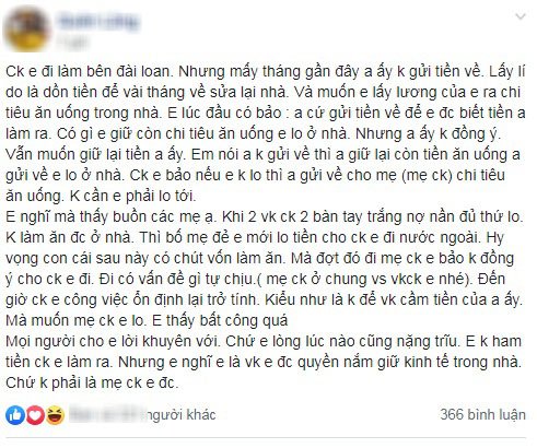 Chồng đi nước ngoài không gửi vợ một xu nuôi con nhưng lại đưa hết cho người này-1