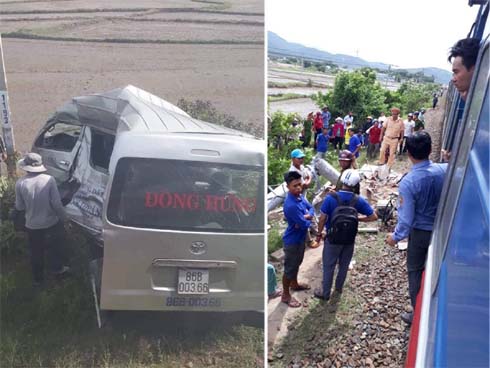 Hiện trường tàu hỏa tông ô tô 16 chỗ 3 người chết ở Bình Thuận-14