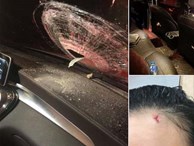 Truy tìm kẻ ném vỡ kính xe ô tô khiến 1 phụ nữ bị thương trên cao tốc Hà Nội - Thái Nguyên