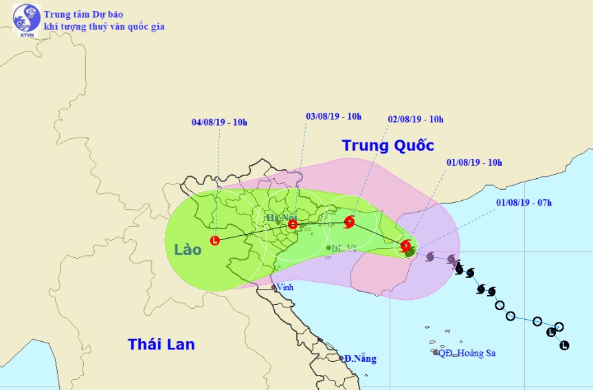 Khi nào bão số 3 đổ bộ đất liền và những tỉnh nào nằm trong tâm bão?-1
