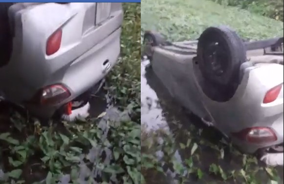 Hoảng hốt phát hiện một thi thể nam giới trong ô tô 4 chỗ bị lật ngửa dưới sông-2