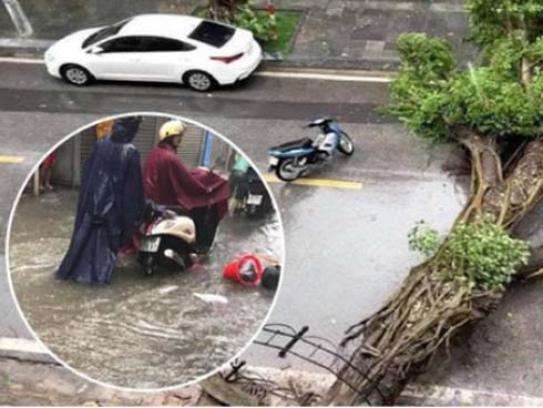 Biển nước bao vây khu biệt thự triệu đô ở Hà Nội-23