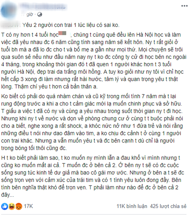 Chuyện tình tay 3 đầy ngang trái: Yêu 2 chàng cùng lúc và không nỡ bỏ ai, đến khi bị phát hiện thì biểu hiện của người thứ 3 mới thật sự gây sốc-1