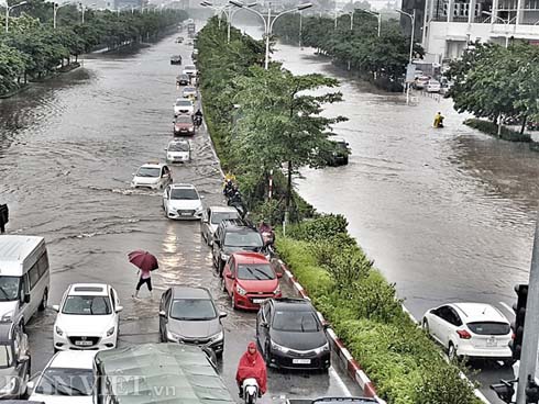 Hà Nội mưa như trút nước, người khốn khổ tát nước từ nhà ra sân, người hăng hái ra kênh bắt cá-17