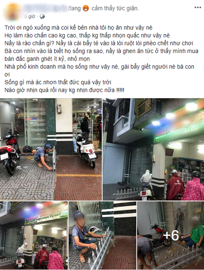 Mâu thuẫn cá nhân, một chủ nhà làm rào chắn trên vỉa hè bằng chông nhọn hoắt khiến dân mạng bức xúc-1