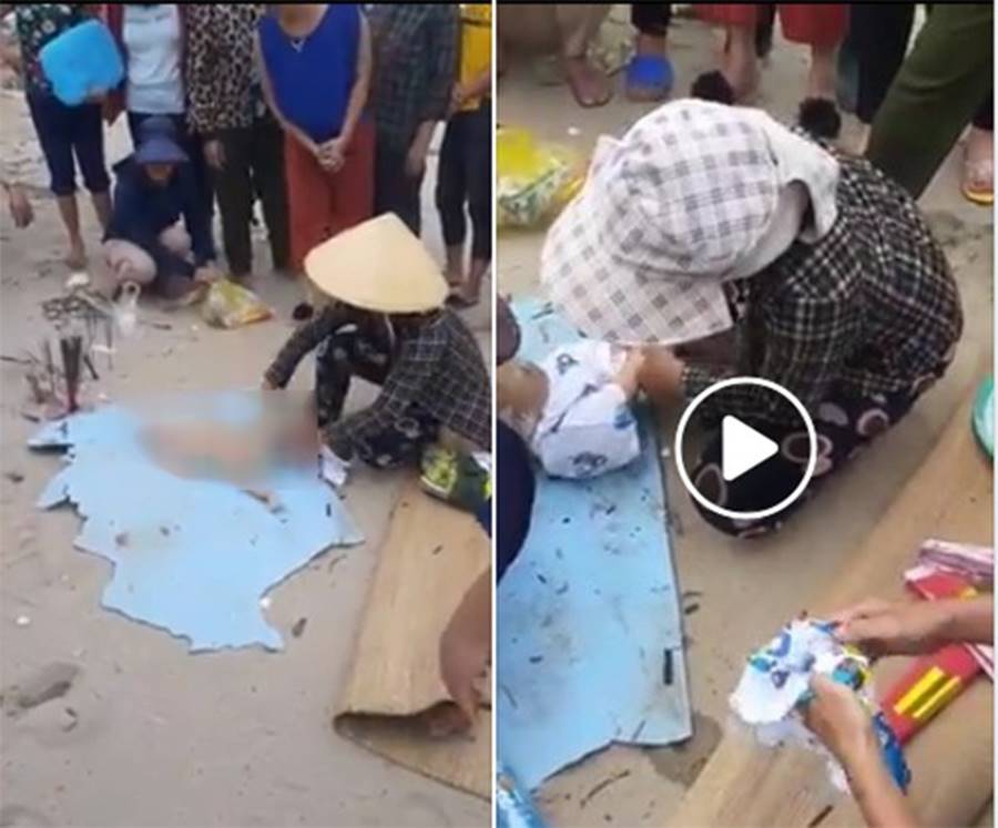 Tìm thấy thi thể bé trai hơn 1 tuổi, nghi bị lũ cuốn ở Thanh Hóa trôi dạt vào bờ biển-1