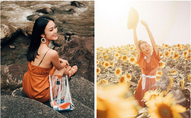 Ngoài màu vàng, gam màu cam đất cũng cực đẹp và thích nhất là lên đồ sống ảo không chê vào đâu được-6