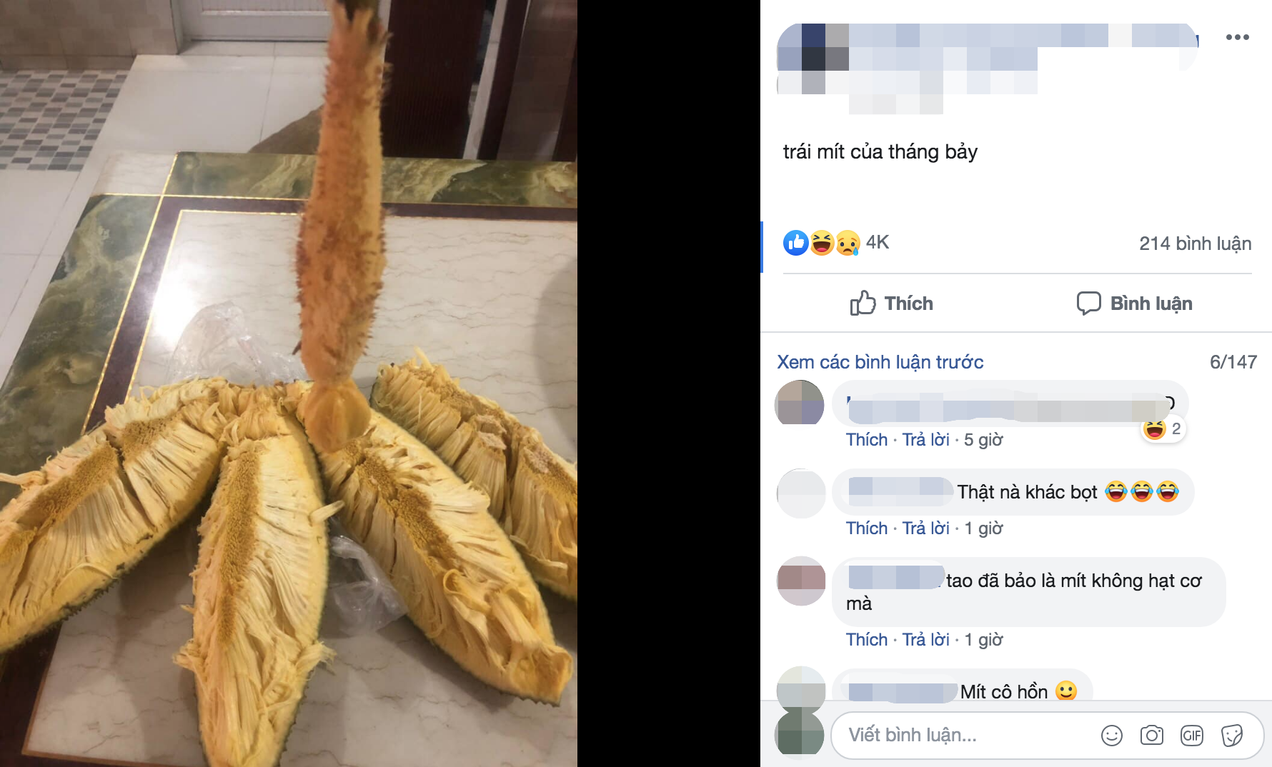 Than thở vì đầu tháng cô hồn đã gặp quả mít lạ, chàng trai lại gặp ngay phản ứng bất ngờ của dân mạng-1