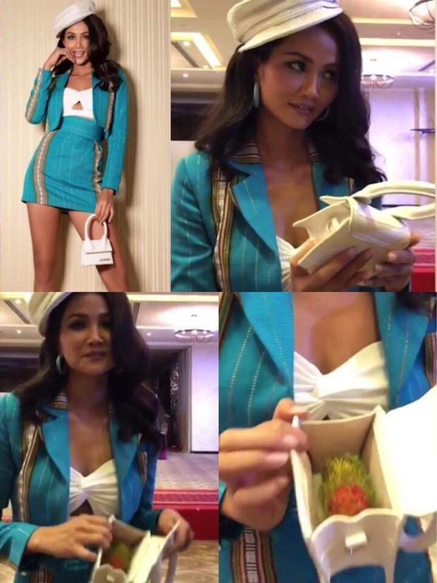 Dùng túi hiệu mấy chục triệu mà HHen Niê đựng chôm chôm, Đỗ Mỹ Linh đựng táo còn đến Kỳ Duyên thì...cạn lời-1