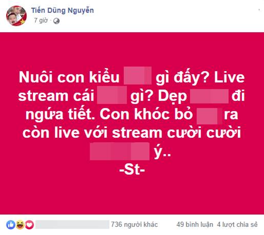 Thấy vợ bức xúc chuyện chồng mới của nữ ca sĩ nọ cấu tay con riêng trên livestream, ông xã Hằng Túi bất ngờ lên tiếng khiến ai cũng sốc-2