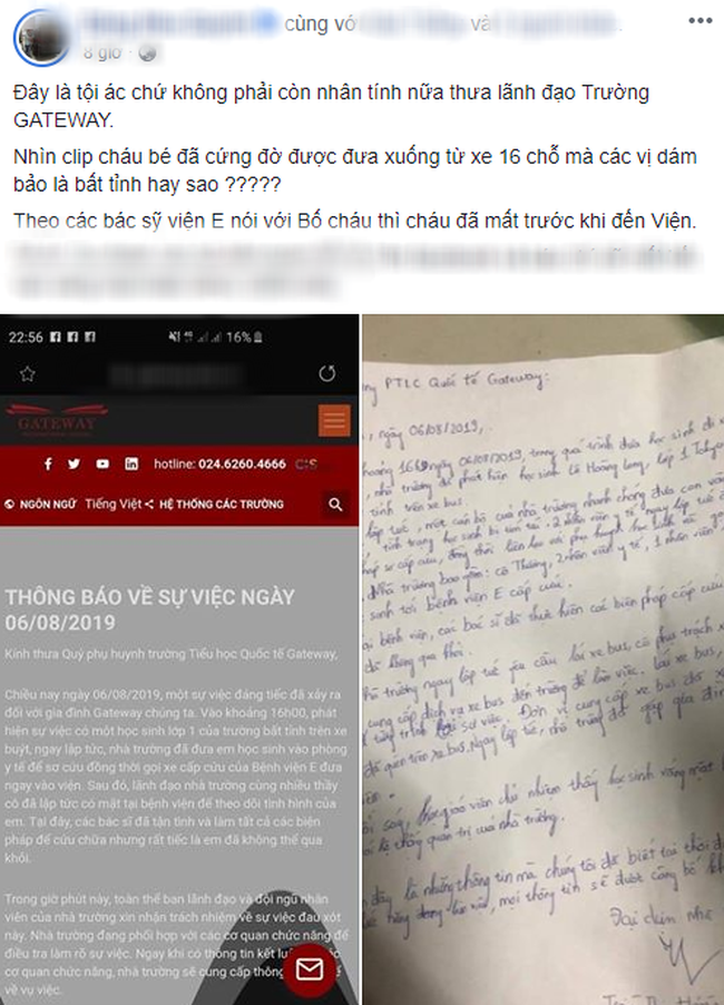 Ra thông báo vô cảm, vòng vo nhận lỗi tắc trách khiến bé trai 6 tuổi tử vong, trường quốc tế Gateway đang nhận làn sóng phẫn nộ từ dư luận-5