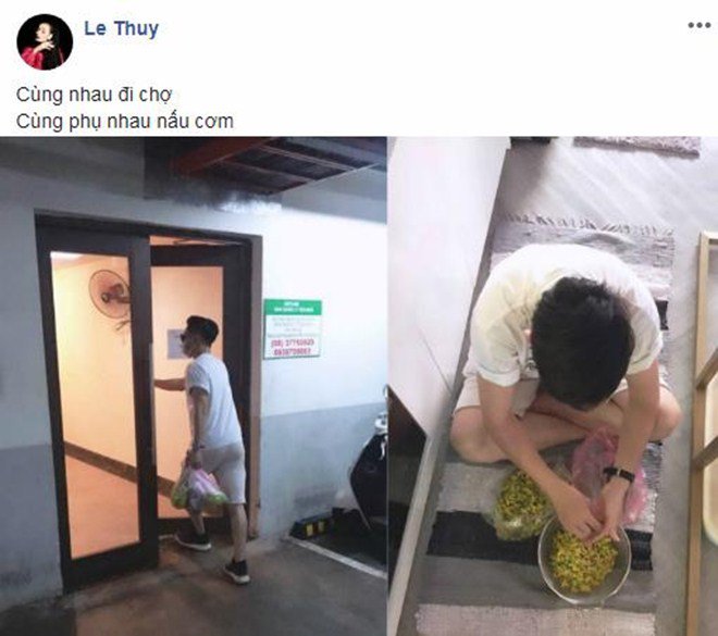 Chồng điển trai cởi trần nấu ăn chiều chuộng Lê Thuý nhưng cô cũng đáp lại thế này!-4