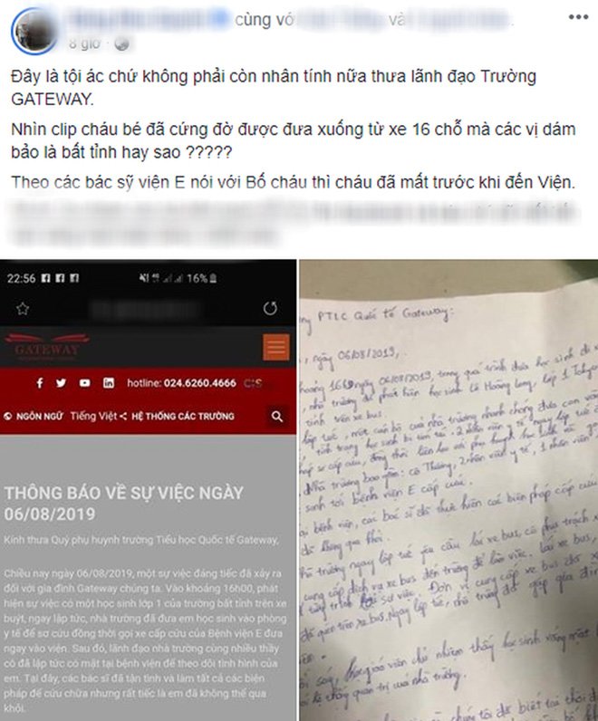 Dư luận phẫn nộ trước thông báo của trường Gateway: Học sinh bất tỉnh trên xe buýt-1