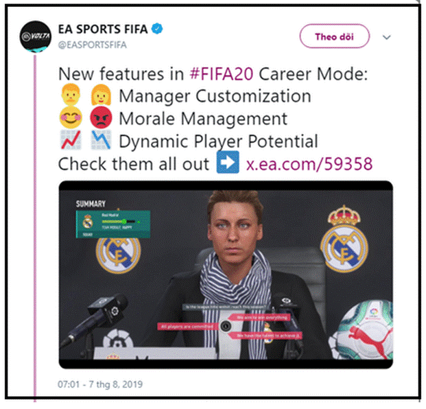 FIFA 20 thay đổi chế độ Career Mode, giờ đây giới tính huấn luyện viên không còn chỉ là nam-1