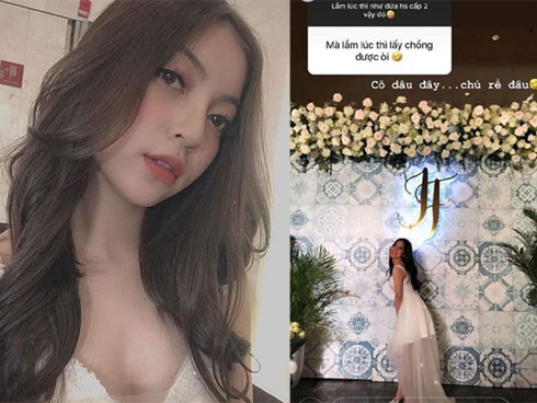 Nhật Lê bất ngờ mặc váy trắng xinh đẹp, đăng đàn 'tuyển' chú rể giữa nghi vấn chia tay Quang Hải