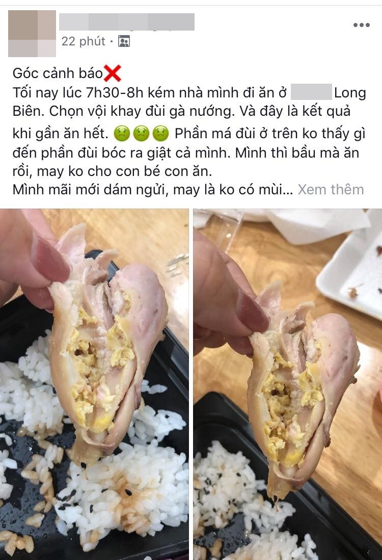 Mua đùi gà nướng trong siêu thị lớn, mẹ bầu hoảng hốt khi bóc phần thịt ra thấy chi chít mảng bám lạ màu vàng-1