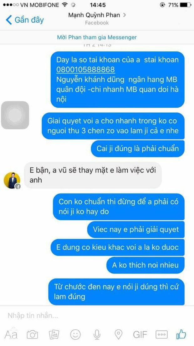 Phan Mạnh Quỳnh lên tiếng sau ồn ào bị tố quỵt tiền, vô ơn: Người tố tôi có vấn đề về thần kinh vì từng đánh DJ, oxin...-3
