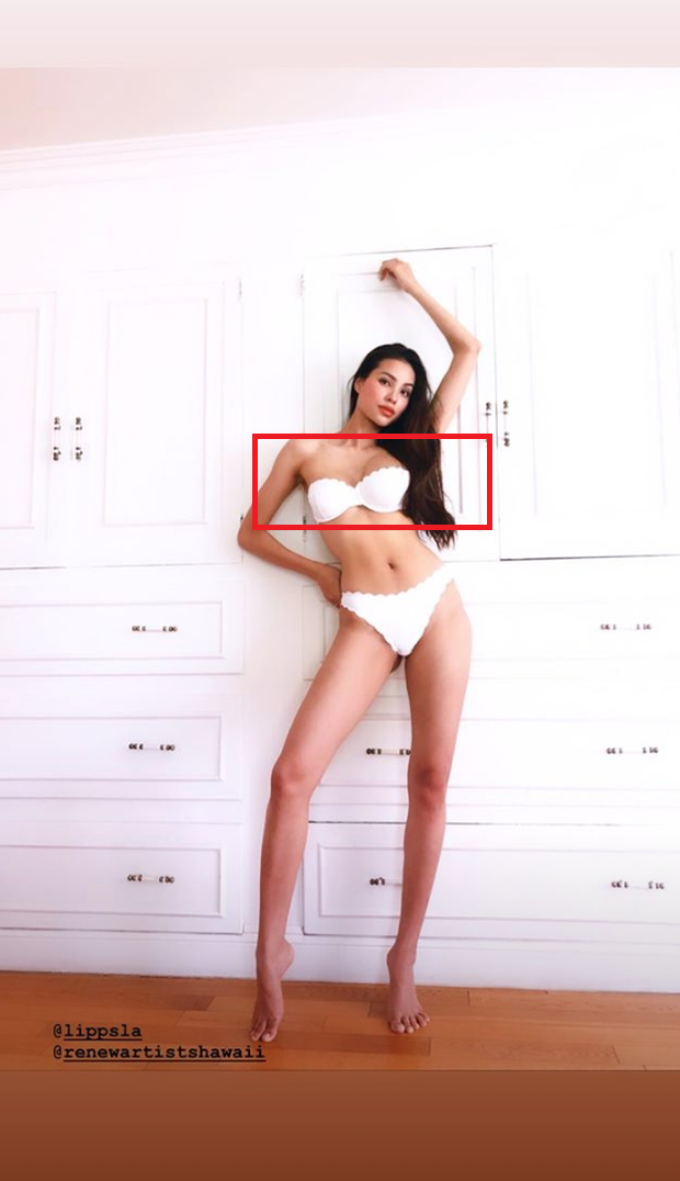 Hoa hậu Phạm Hương diện bikini khoe eo con kiến sau tin sinh con tại Mỹ, nhưng vòng 1 bên đầy bên vơi lại gây chú ý-1