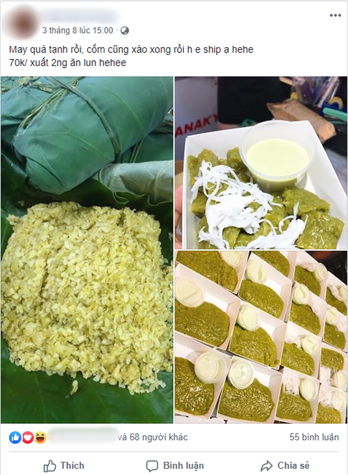 Mùa thu thì chưa đến nhưng cốm đã xuất hiện ầm ầm trên thị trường online với giá gần 300 nghìn/kg-5