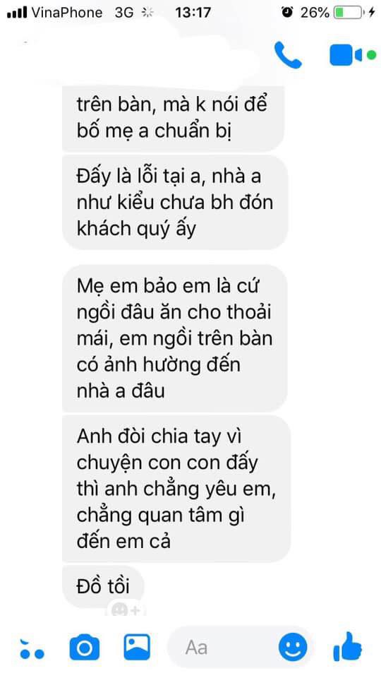 Dân mạng bức xúc về cô người yêu bá đạo” dám để bố mẹ bạn trai ngồi mâm dưới, chê bẩn và dơ dáy trong ngày đầu ra mắt-4