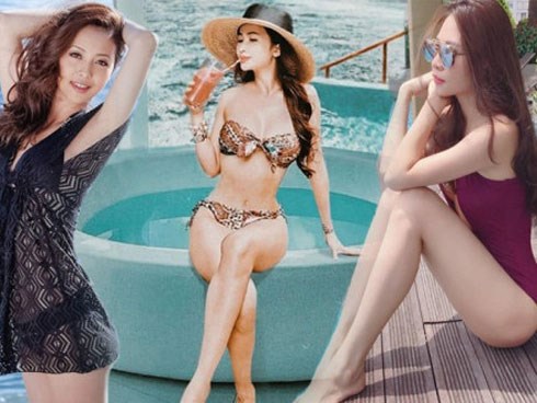 Khi vợ các ông chồng đại gia khoe dáng với bikini, Đàm Thu Trang vẫn xếp sau mỹ nhân này