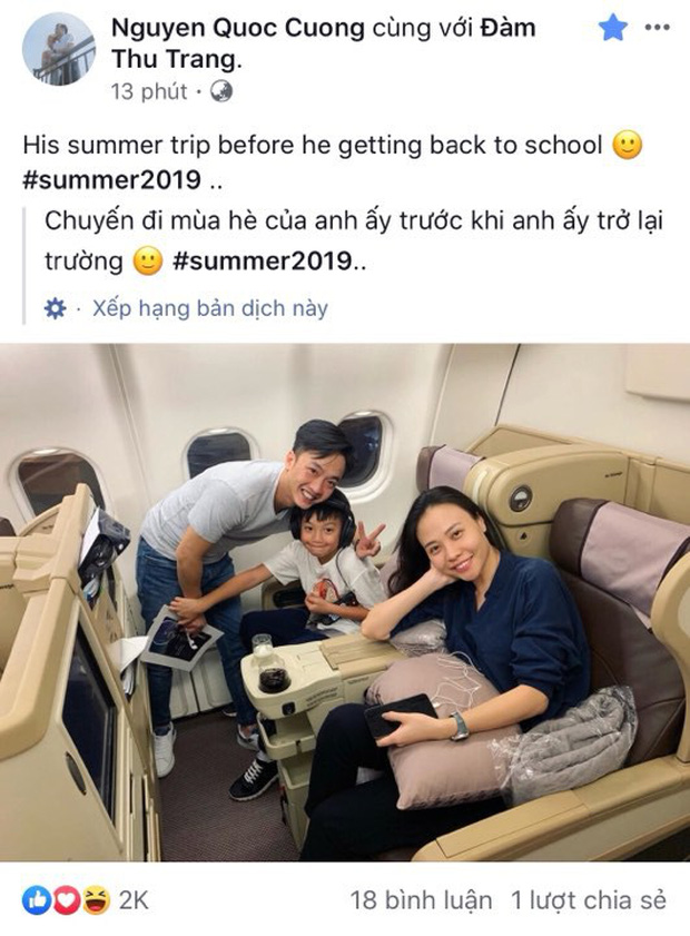 Chuyến du lịch đầu tiên của vợ chồng Cường Đô La - Đàm Thu Trang sau đám cưới, Subeo vô cùng hào hứng trước khi quay lại trường học!-1