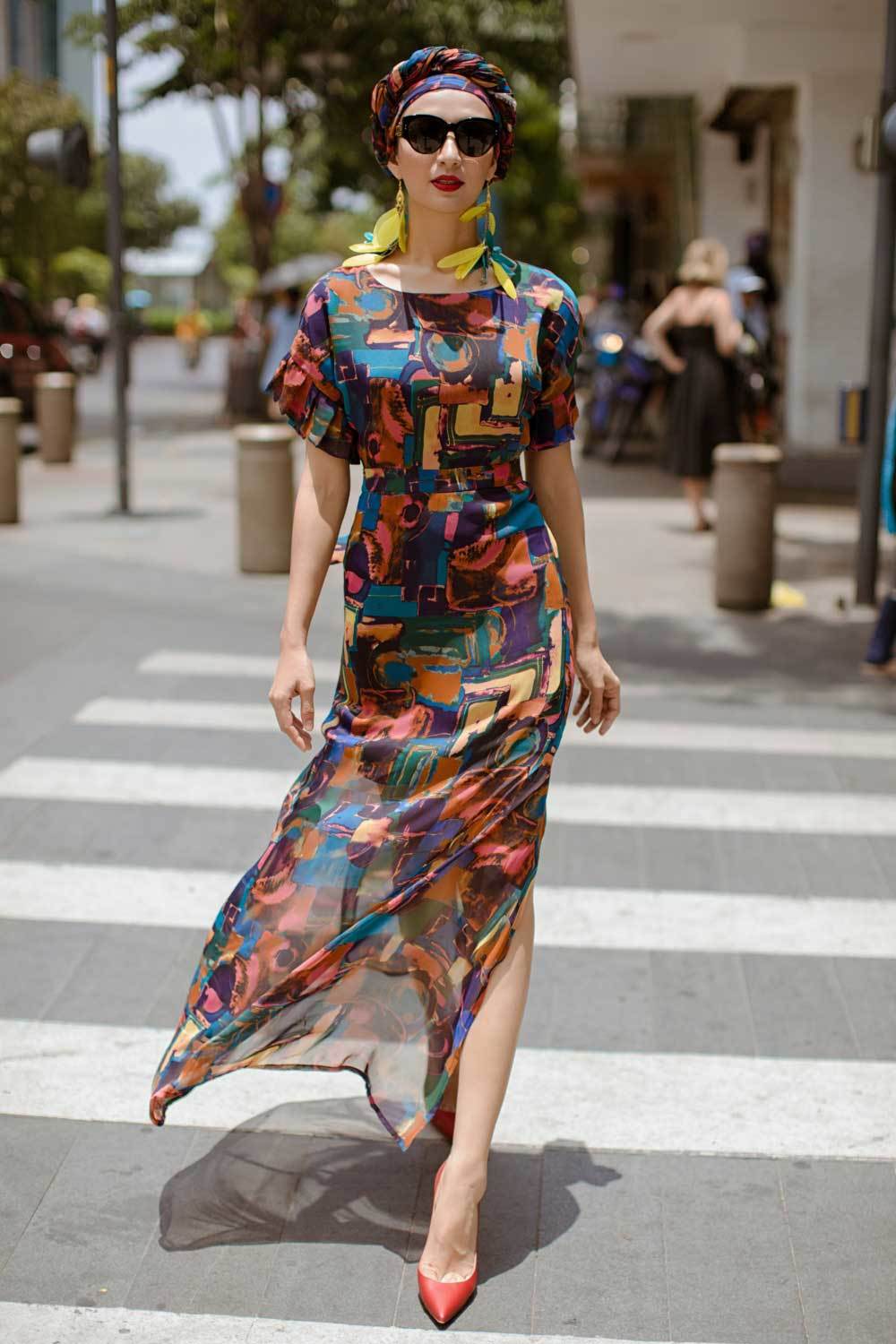 Hoa hậu Ngọc Diễm hoá quý cô sành điệu-5