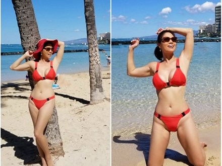 Nữ ca sĩ Việt 3 đời chồng khoe bikini nóng bỏng ở tuổi 46